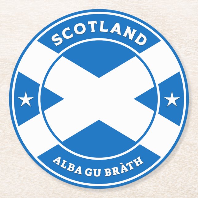 Schottland Forever Runder Pappuntersetzer (Vorderseite)