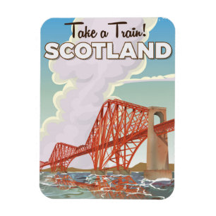 Schottland Fourth Bridge Reiseplakat. Magnet