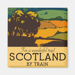 Schottland "Für eine wundervolle Reise!" Leinwandd Magnet