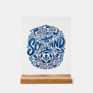 Schottland Fußball 2026 Fußball Fett Land Typograp Acrylschild