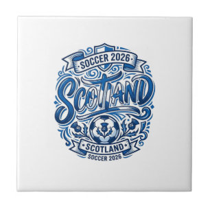 Schottland Fußball 2026 Fußball Fett Land Typograp Fliese