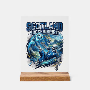 Schottland Fußball Geist Skelett Stürmer Nationen  Acrylschild