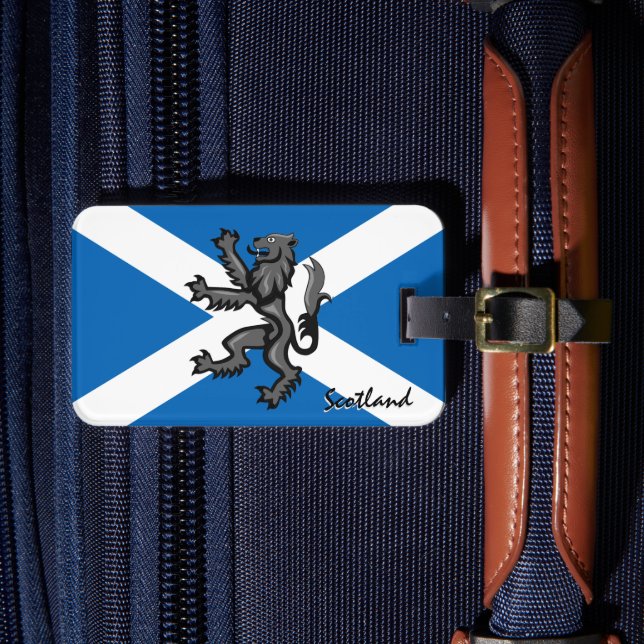 Schottland Gepäckmarken, Rampant, Schottische Flag Gepäckanhänger (Vorderseite Insitu 4)