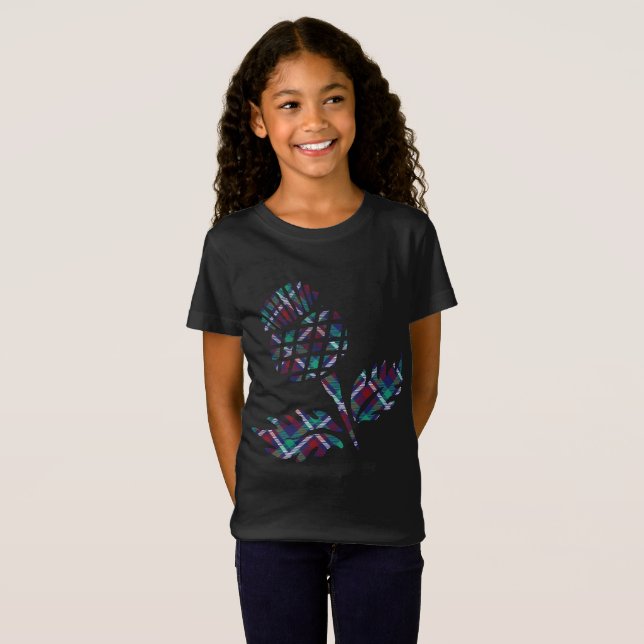 Schottland Geschenke Scottish Thistle Tartan Karie T-Shirt (Vorne ganz)