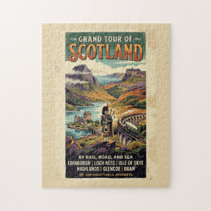 Schottland Grand Tour Retro-Reiseposter
