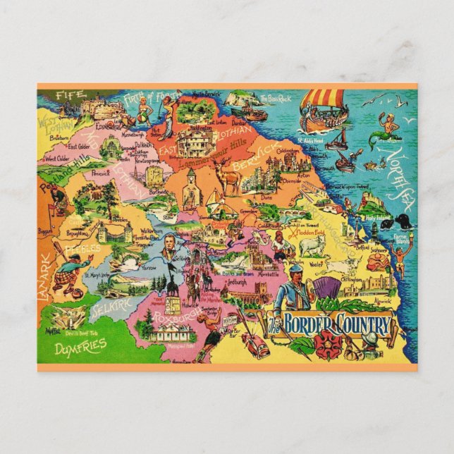 Schottland - Grenzland - Postkarte (Vorderseite)