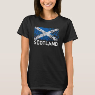 Schottland + Grunge Schottische Flagge T-Shirt
