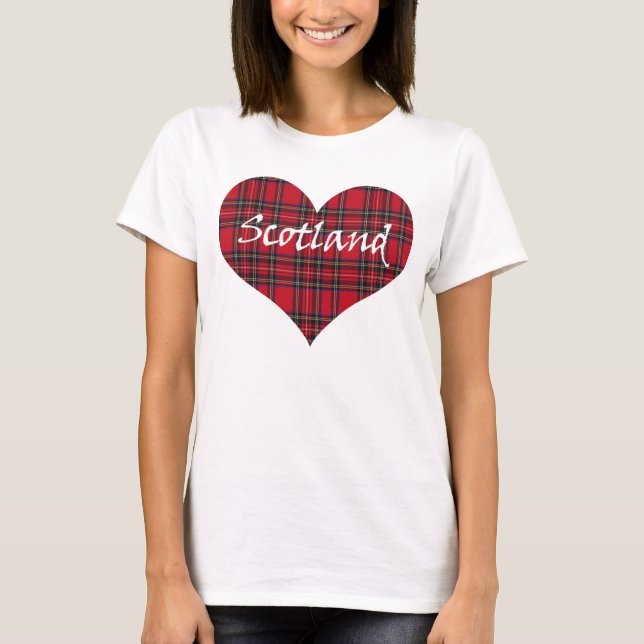 Schottland-Herztartan-T - Shirt (Vorderseite)