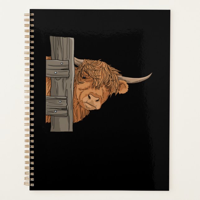 Schottland Highland Cow Gift Women Highland Cow Planer (Vorderseite)