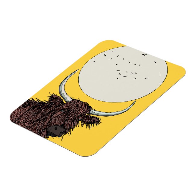 Schottland Highland Cow Magnet (Linke Seite)