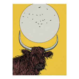 Schottland Highland Cow Poster