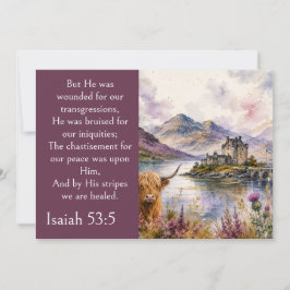 Schottland Highlands Ästhetik, Jesaja 53:5 Bibel Einladung