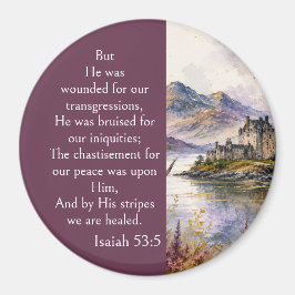 Schottland Highlands Ästhetik, Jesaja 53:5 Bibel Magnet
