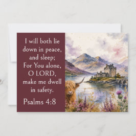 Schottland Highlands Ästhetik, Psalm 4:8 Bibel Einladung