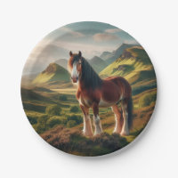 Schottland Highlands Clydesdale-Pferd