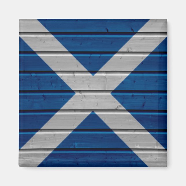 Schottland Holzputz Textur Magnet (Vorne)