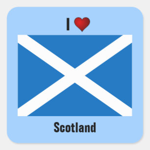 SCHOTTLAND: I Liebe Schottland Quadratischer Aufkleber