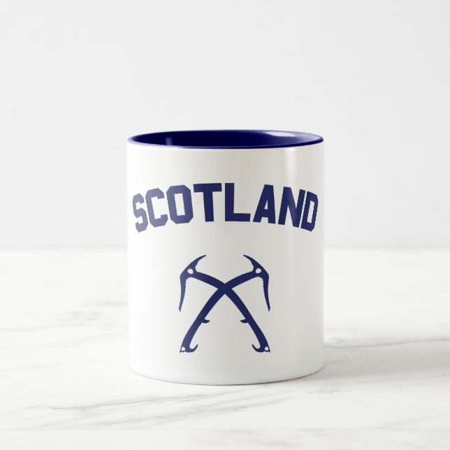 Schottland Ice Climbing Zweifarbige Tasse (Mittel)