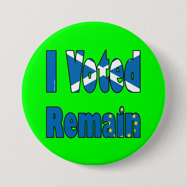 Schottland "ich Voted bleibe" EU-Referendum Button (Vorderseite)