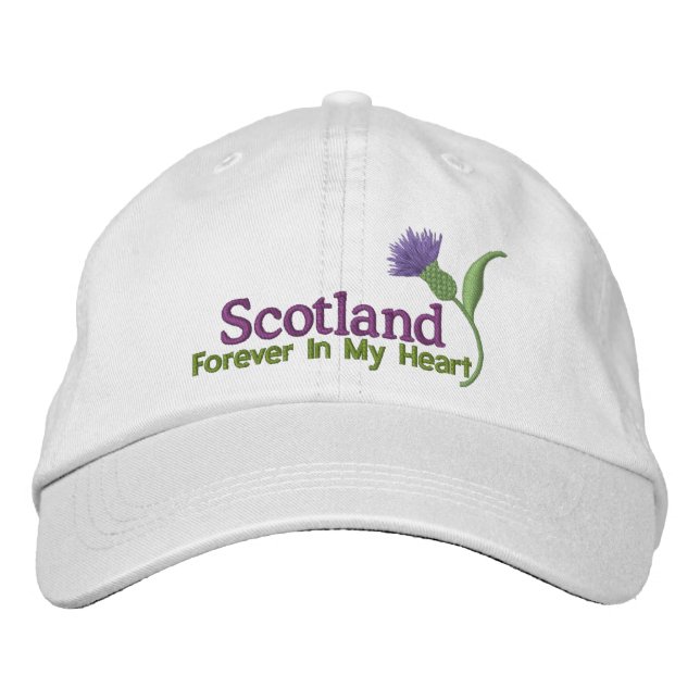 Schottland in meinem Herzen Bestickte Baseballkappe (Vorderseite)