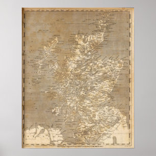 Schottland-Karte durch Arrowsmith Poster