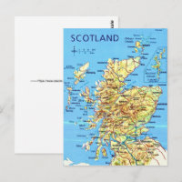 Schottland-Karte Postkarte