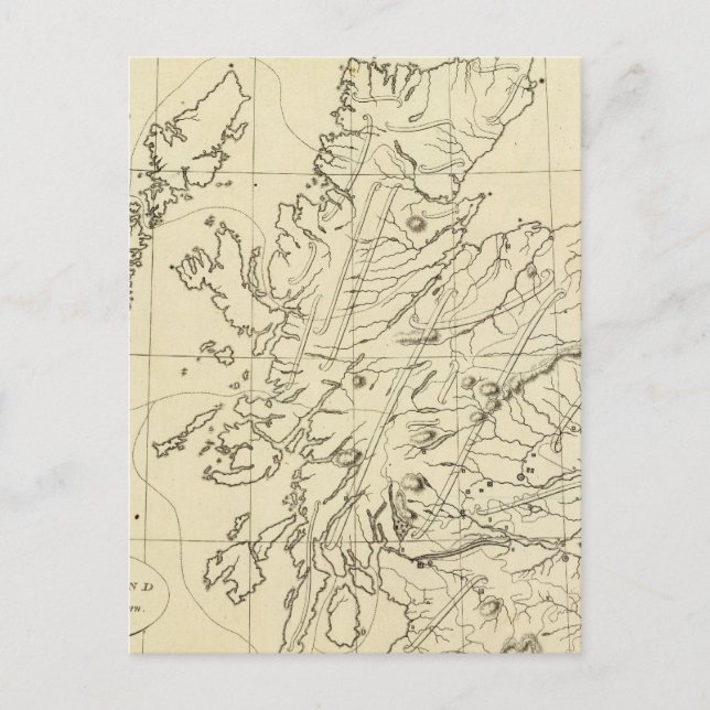 Schottland-Kontur Postkarte (Vorderseite)