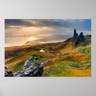 Schottland Landschaftlich Rolling Hills Landschaft Poster