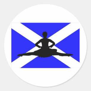Schottland Leap Runder Aufkleber