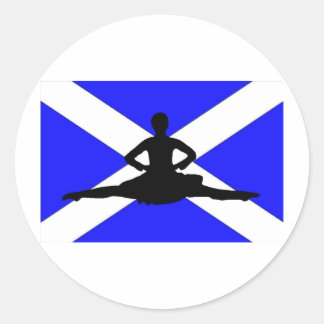 Schottland Leap Runder Aufkleber