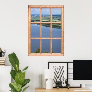 Schottland Loch View aus einem Fenster Poster