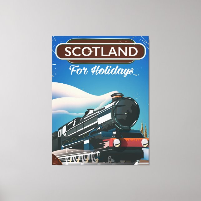 Schottland Locomotive Reiseplakat Leinwanddruck (Vorderseite)