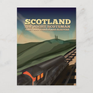 Schottland Locomotive Travel Poster Postkarte