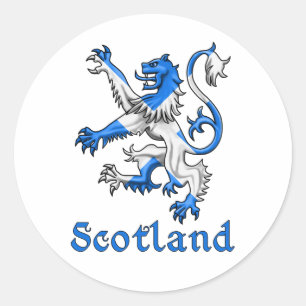 Schottland-Löwe zügellos Runder Aufkleber