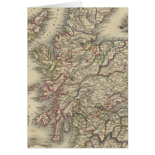 Schottland mit eingesetzter Karte der Shetland-Ins (Vorne)