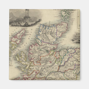 Schottland mit eingesetzter Karte der Shetland-Ins Magnet