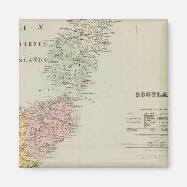 Schottland Nordosten Magnet (Vorne)