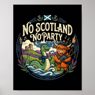 Schottland-Party Schottische Flagge Männer Frauen Poster