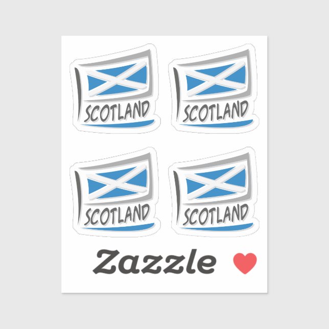 Schottland Pride X Flag Aufkleber (Blatt)