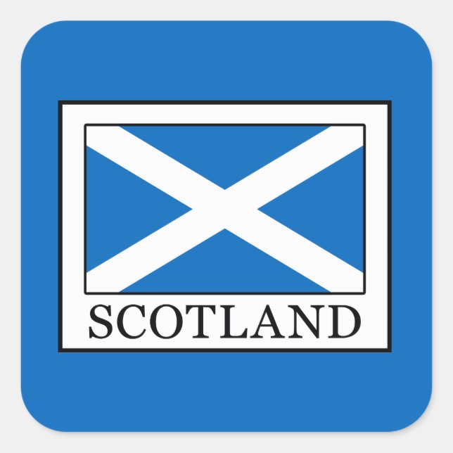Schottland Quadratischer Aufkleber (Vorderseite)