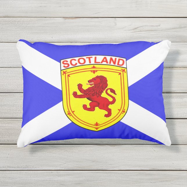 Schottland, Rampant Löwe, alte Flagge Schottlands Kissen Für Draußen (Vorderseite)
