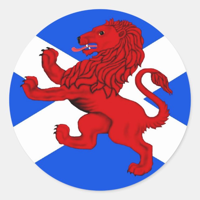 Schottland, Rampant Löwe Runder Aufkleber (Vorderseite)