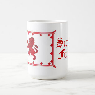 Schottland Rampant Löwe, tapfer für immer Kaffeetasse