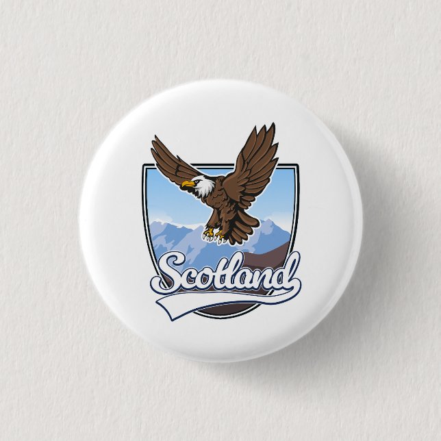 Schottland Reise Logo Button (Vorderseite)