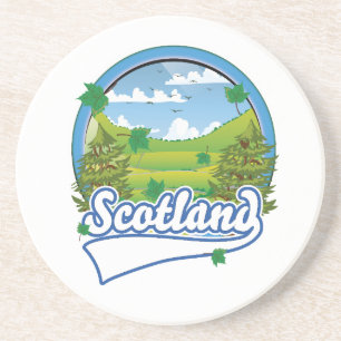 Schottland Reise Logo Getränkeuntersetzer