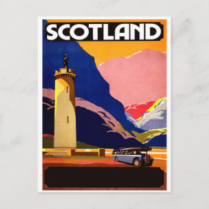 Schottland, Reise mit dem Bus, Vintage-Postkarte Postkarte