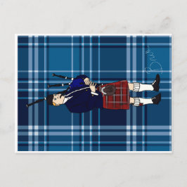 Schottland: Reise mit Piper Postkarte