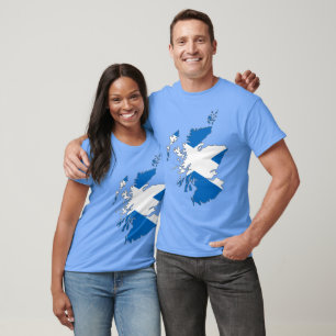 Schottland Rugby-Fan Saltire-Flagge Karte T-Shirt