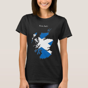 Schottland Rugby Fan Saltire Flagge Karte T-Shirt
