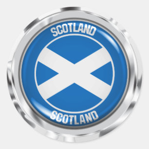 Schottland-RundEmblem Runder Aufkleber